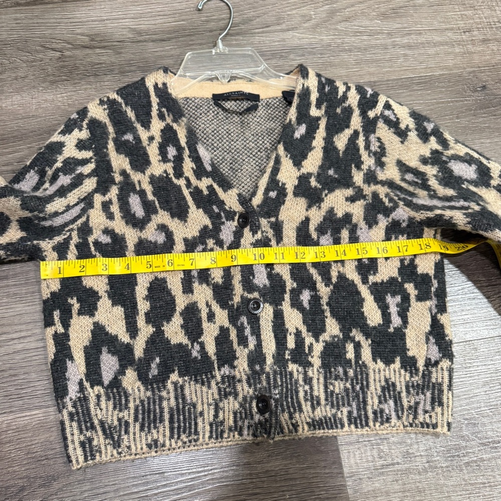 All Saints  wick Anita Textured Knit Sweater - Black and Tan - Picture 9 of 10